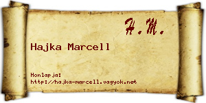 Hajka Marcell névjegykártya
